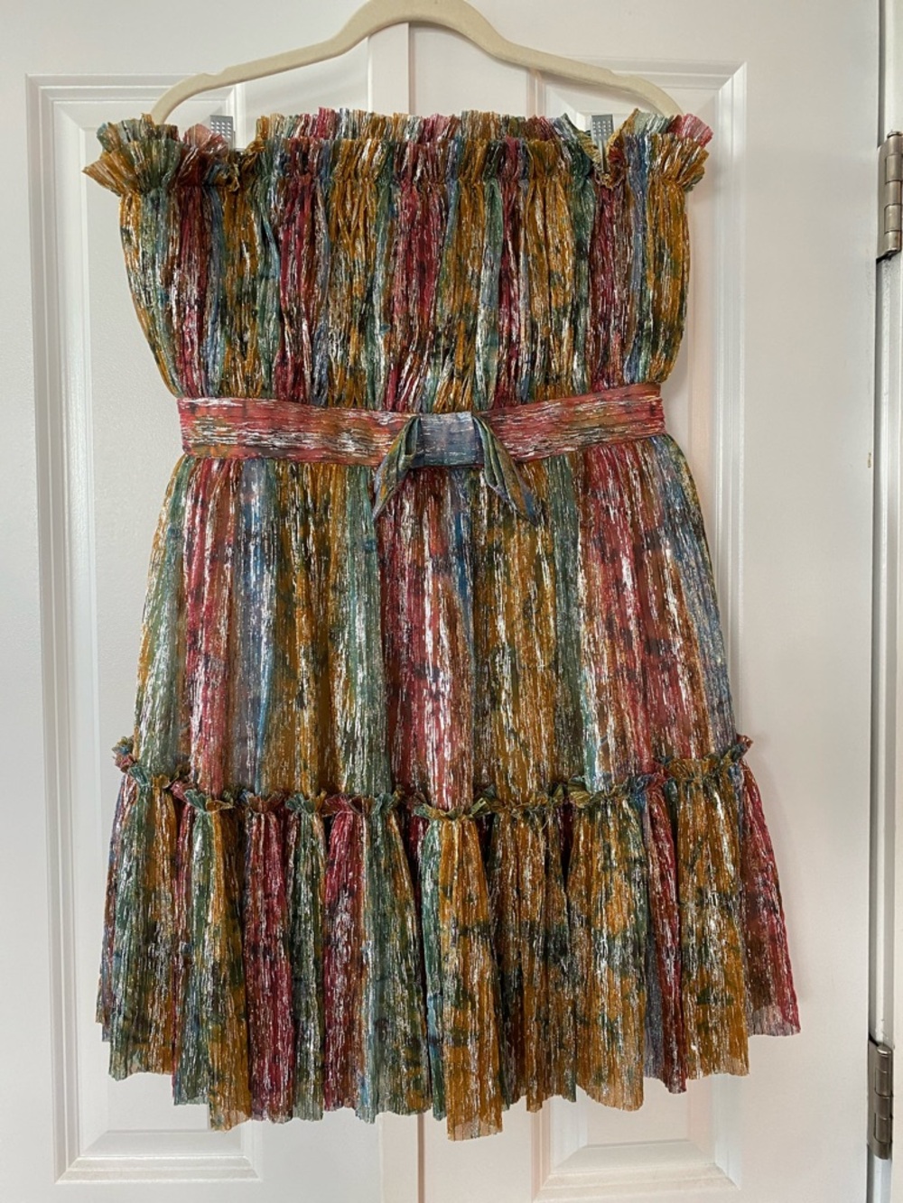 Dress the population, Petra multicolor mini dress anthropologie